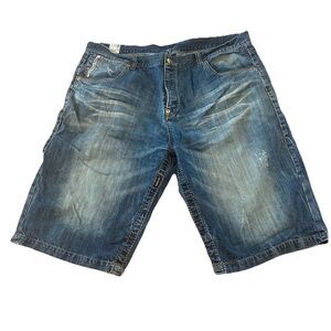 Parish Nation Baggy Jean Denim Shorts Men's 44 Relaxed Fit